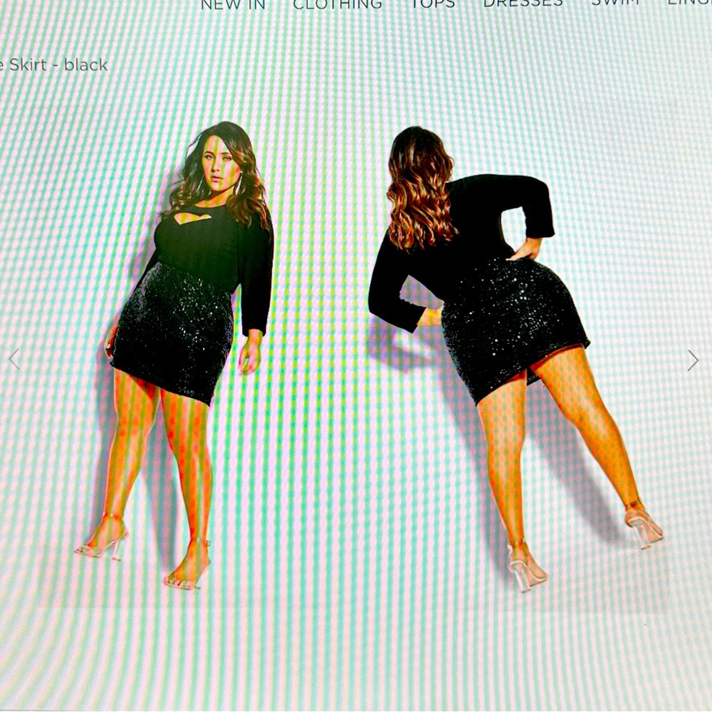 Citychic sequin mini skirt